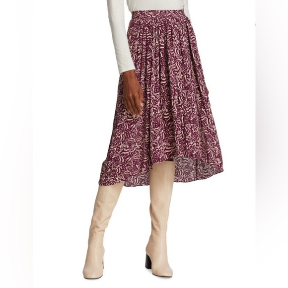 Ba&sh Lenny Midi Skirt in Raisin - Size XS / 2 - Picture 1 of 10
